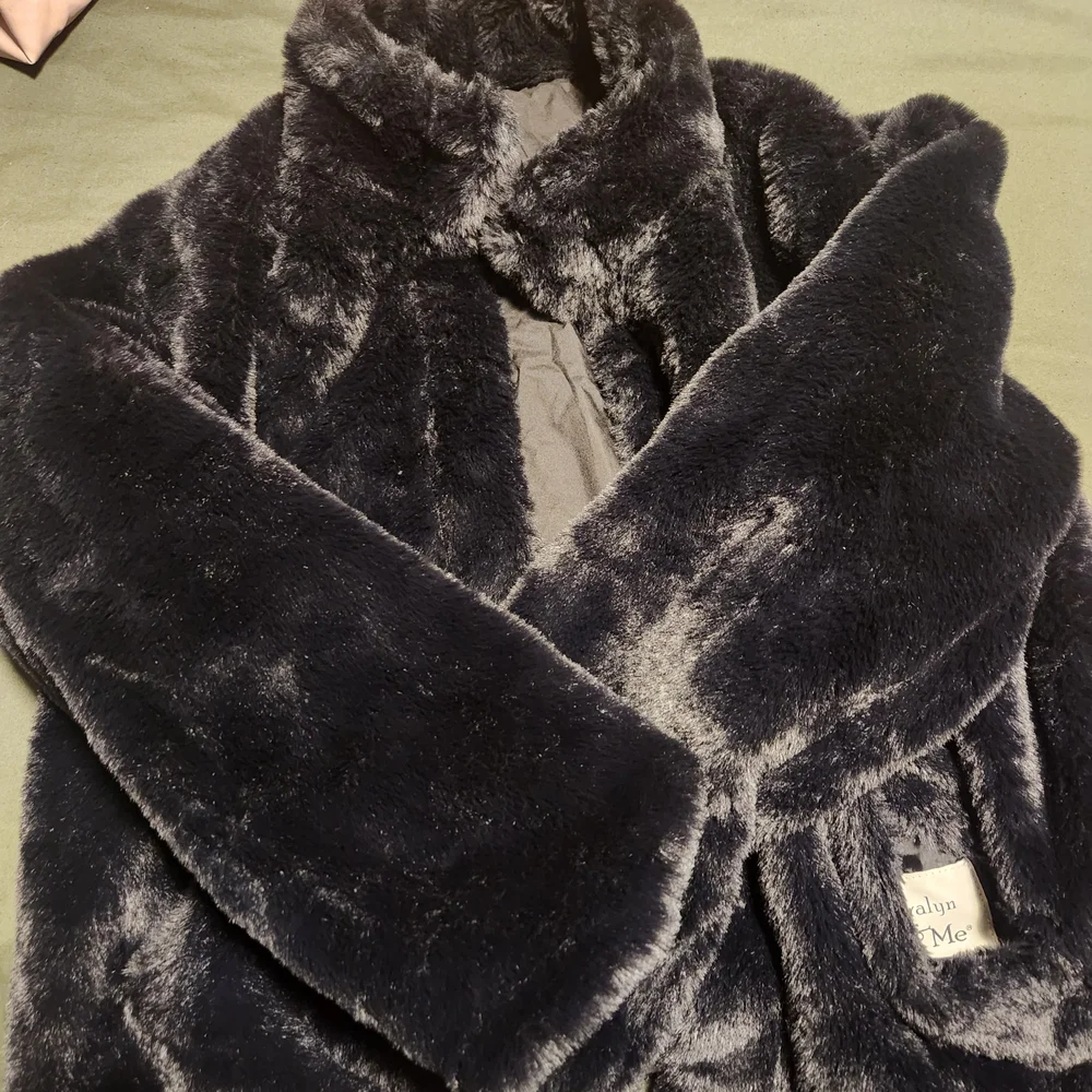 Maralyn & Me Midnight Faux Fur Jacket - Picture 3 of 5